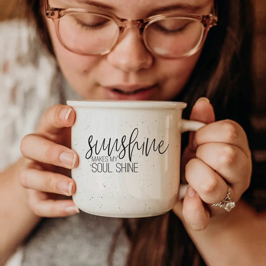 Sunshine Ceramic Mug With Radiating Joy