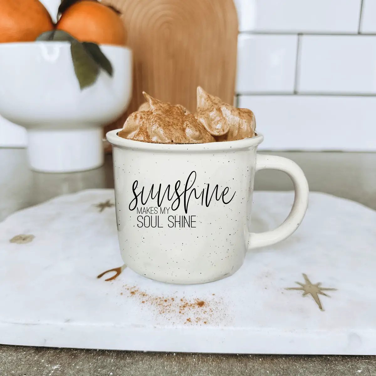 Sunshine Ceramic Mug With Radiating Joy
