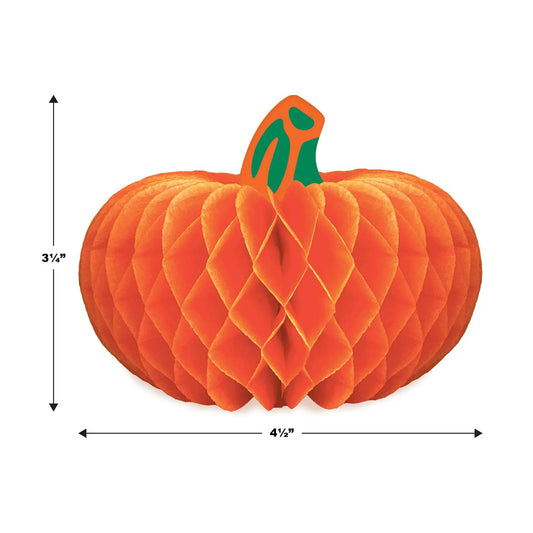 Tissue pumpkins honeycomb orange, 4 inch, 4-pack by The Country Christmas Loft on Tampa Home & Garden Store