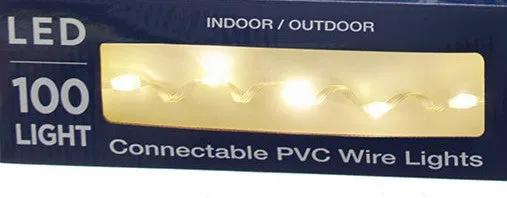 100-Light Warm White LED Connectable Clear Wire Light Set - Tampa Home & Garden Store