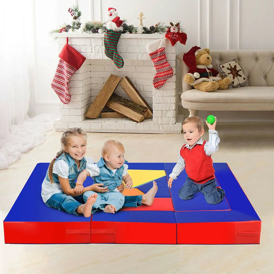 4-in-1 Crawl Climb Foam Shapes Playset for 8-piece foam blocks in red blue DirectDeals on Tampa Home & Garden Store