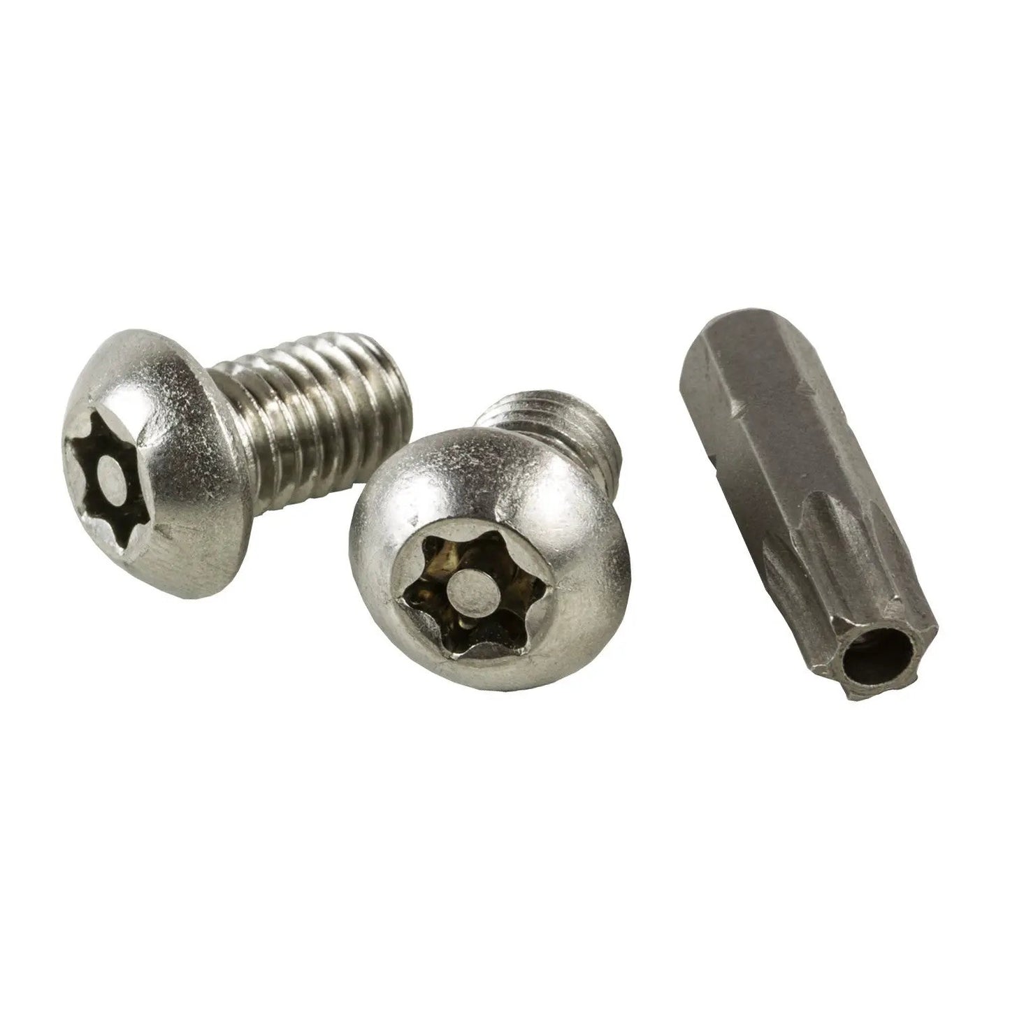 LED bar tamper-proof bolts set with two metal bolts and Torx driver bit on Tampa Home & Garden Store