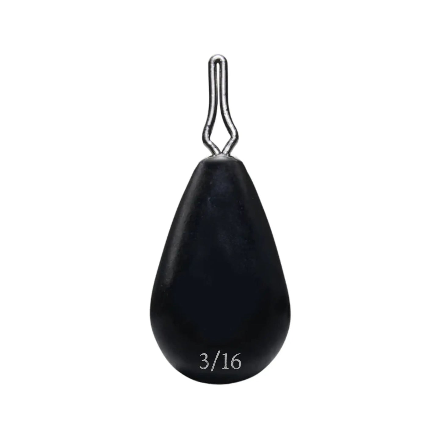 Reaction Tackle tungsten drop shot weight, black 3/16 oz with looped wire eye on Tampa Home & Garden Store