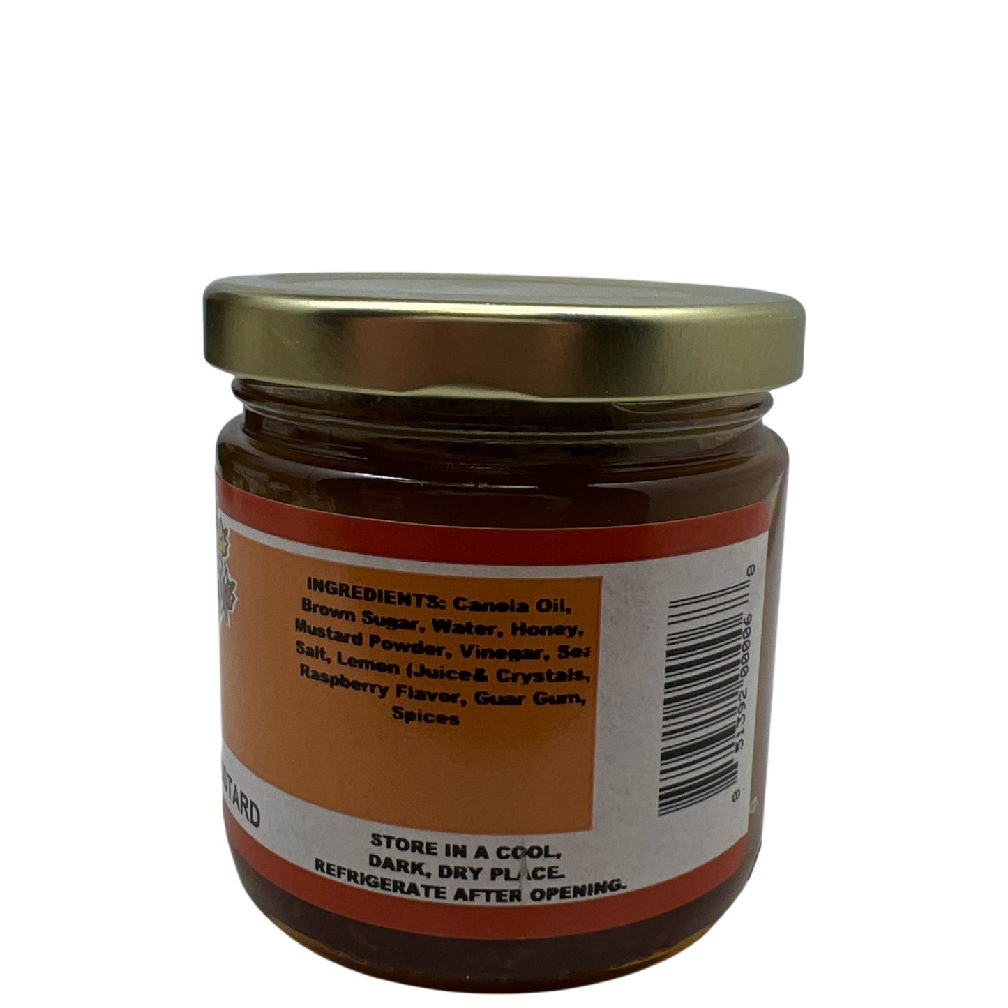 Vermont Raspberry Honey Mustard jar glass with gold lid label by The Country Christmas Loft on Tampa Home & Garden Store