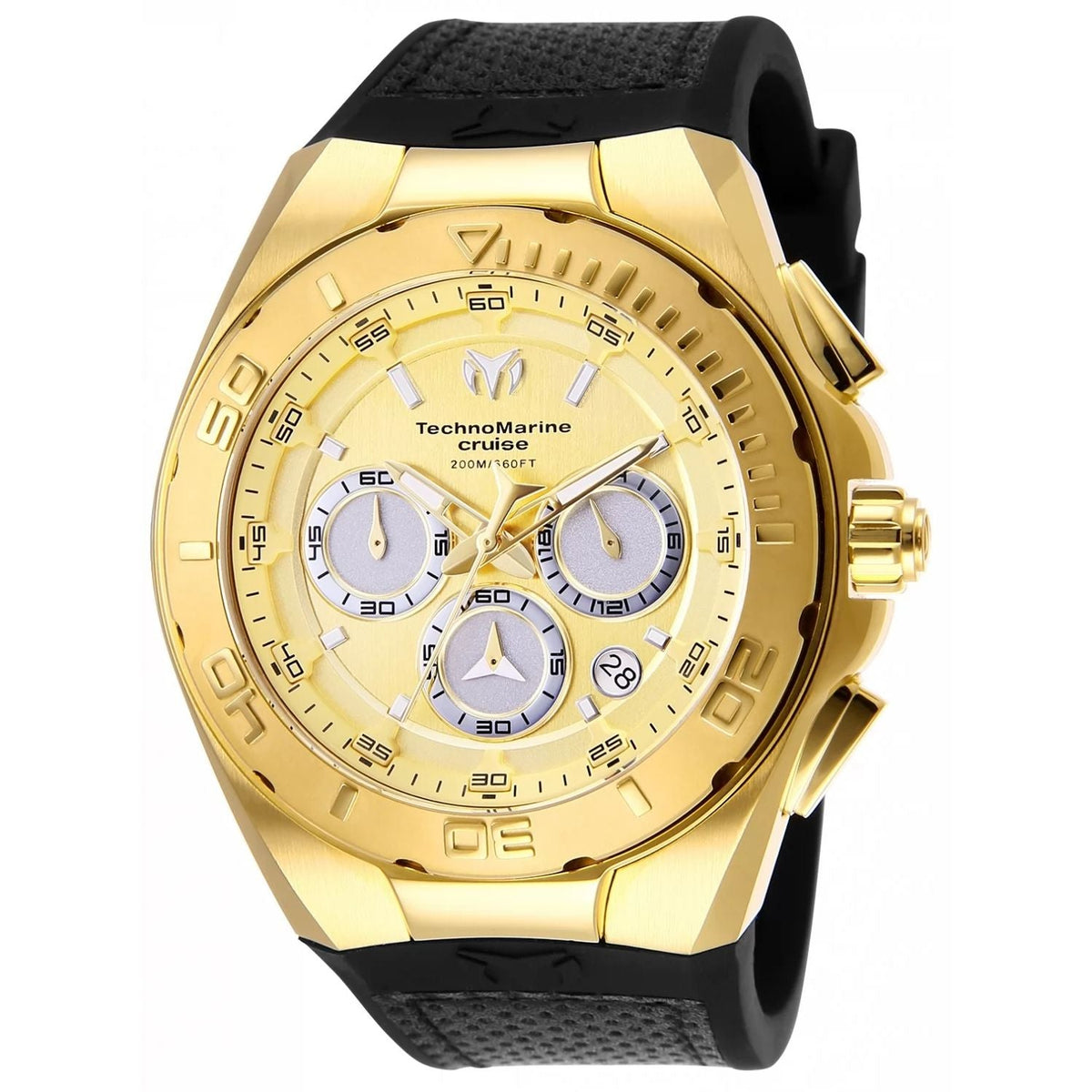 TechnoMarine Cruise watch gold-tone case black strap chronograph subdials on Tampa Home & Garden Store