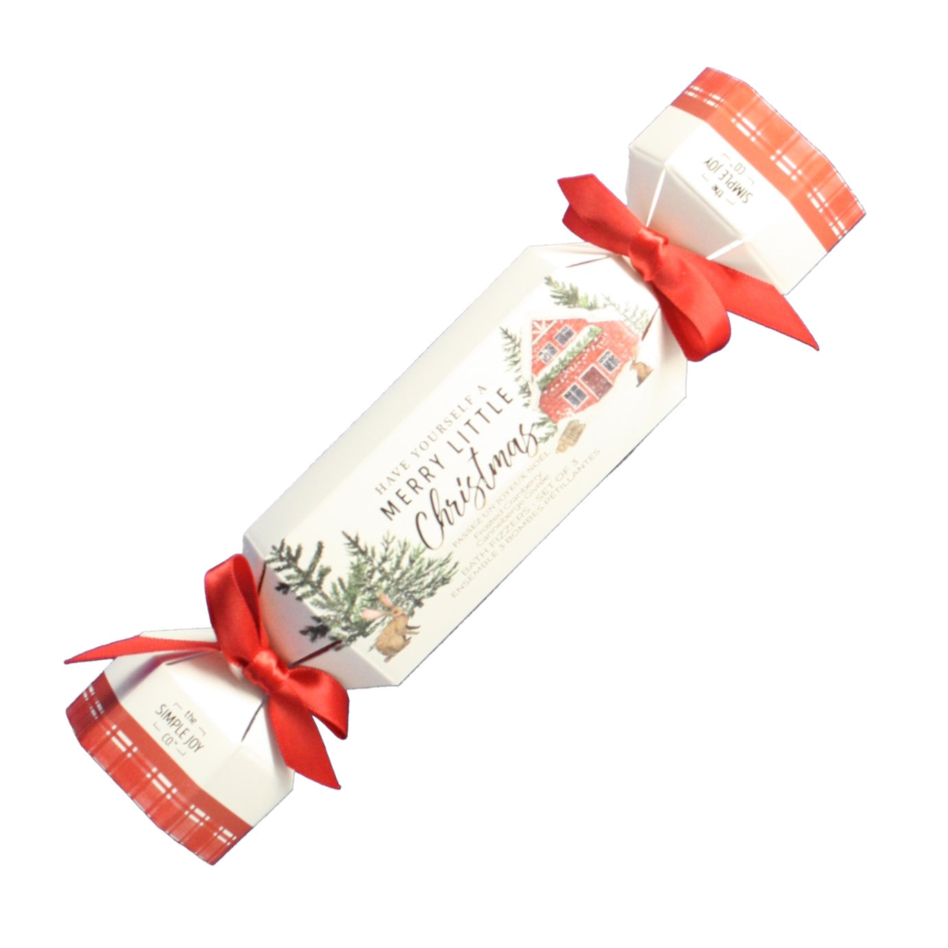 Frosted Cranberry Bath Fizzers Gift Set packaging with red bow by Country Christmas Loft on Tampa Home & Garden Store
