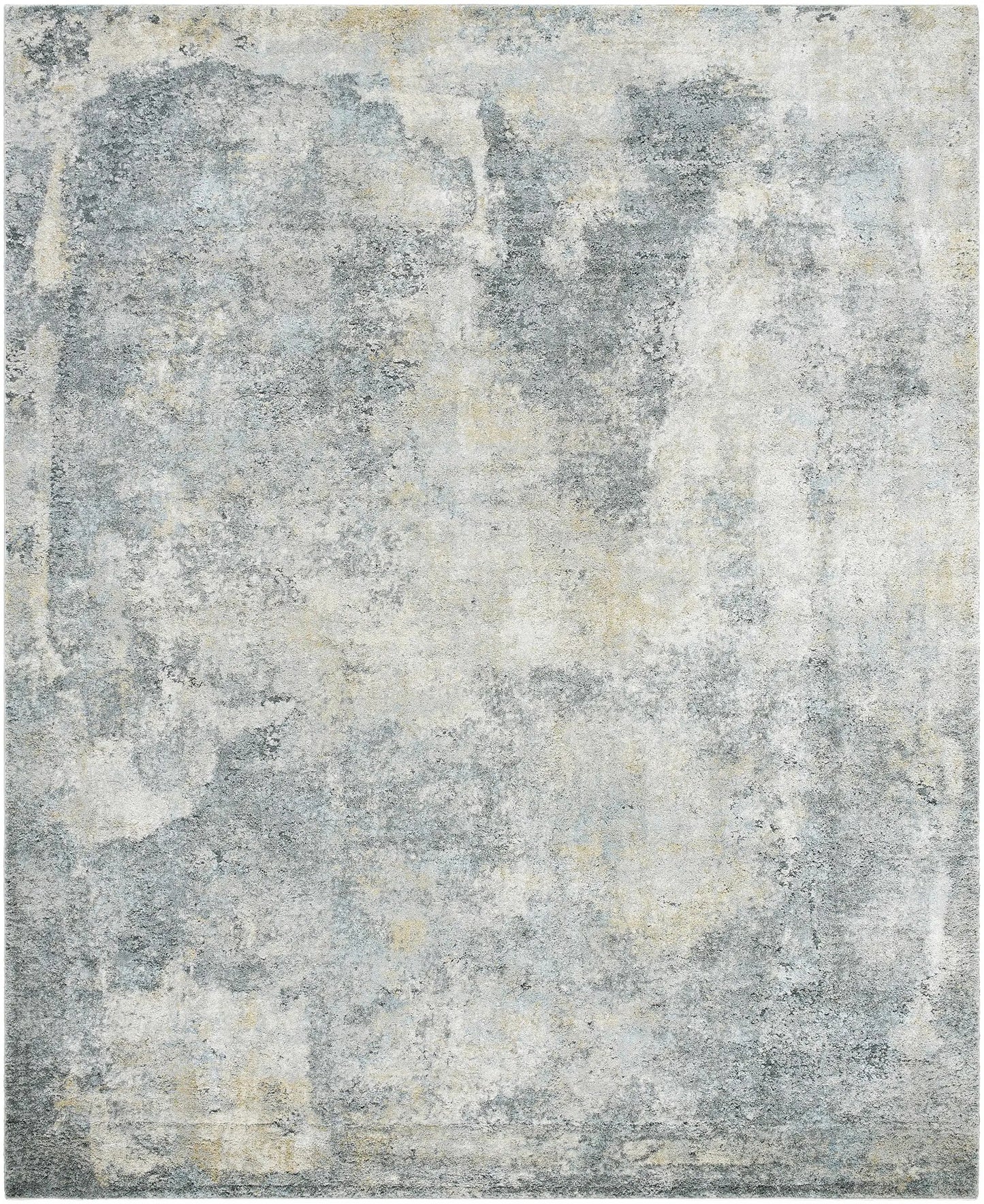 Adsila Teal Blue Thick Luxe Area Rug by Boutique Rugs with a distressed abstract pattern on Tampa Home & Garden Store