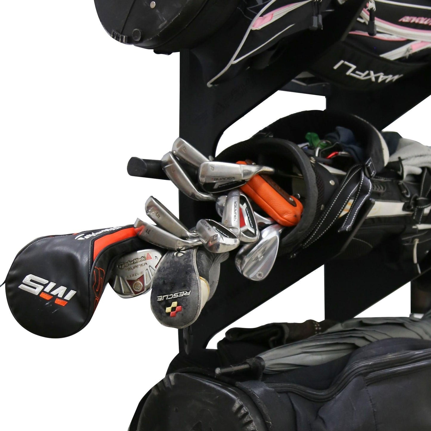 Étagère de rangement pour 3 ou 2 sacs de golf | Fixation murale