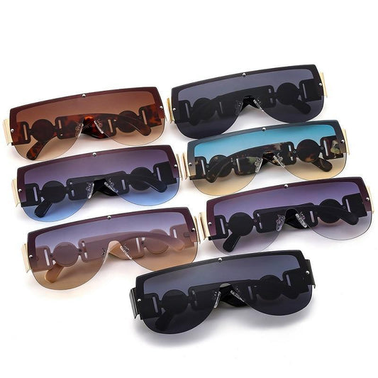 Stevvex shield sunglasses set in assorted gradient lens colors, unisex on Tampa Home & Garden Store