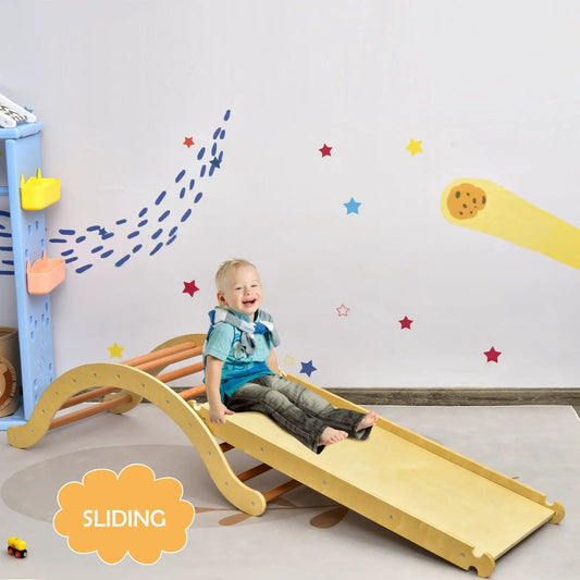 3-in-1 wooden arch climber with ramp and rocker mat by DirectDeals for kids on Tampa Home & Garden Store