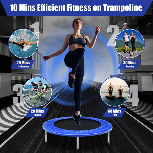Mini-trampoline pliable portable de 38 pouces