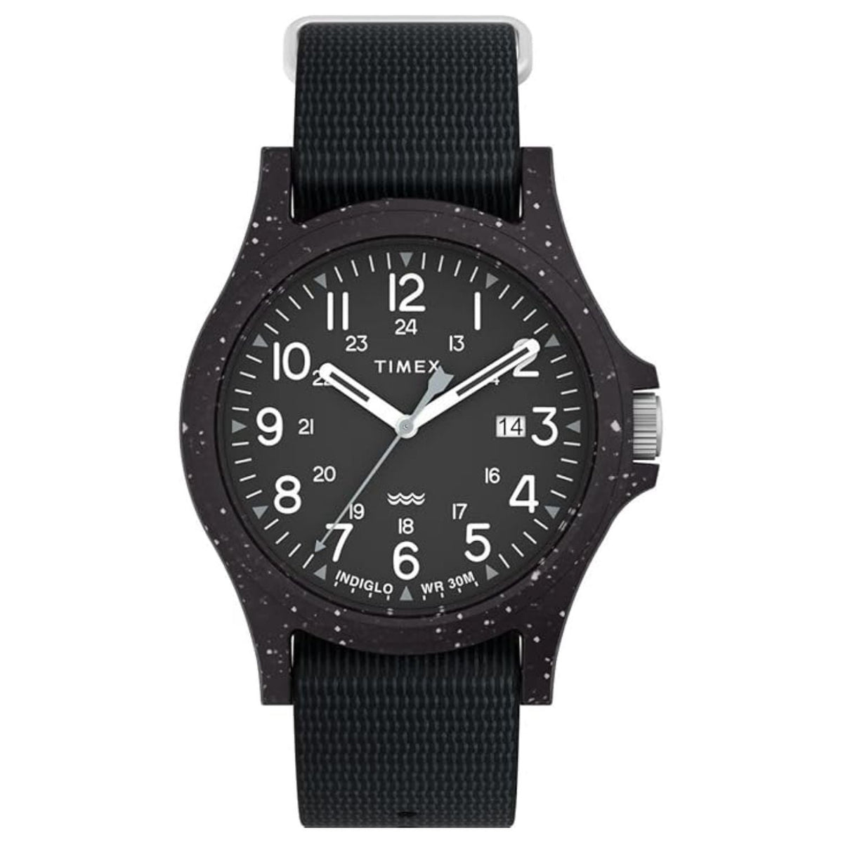 Timex New Arrivals Men's Classic watch with black dial and textured strap on Tampa Home & Garden Store