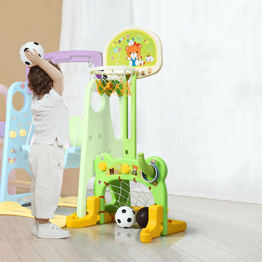 6-in-1 Climber Swing Basketball Hoop Football Gate - Tampa Home & Garden Store