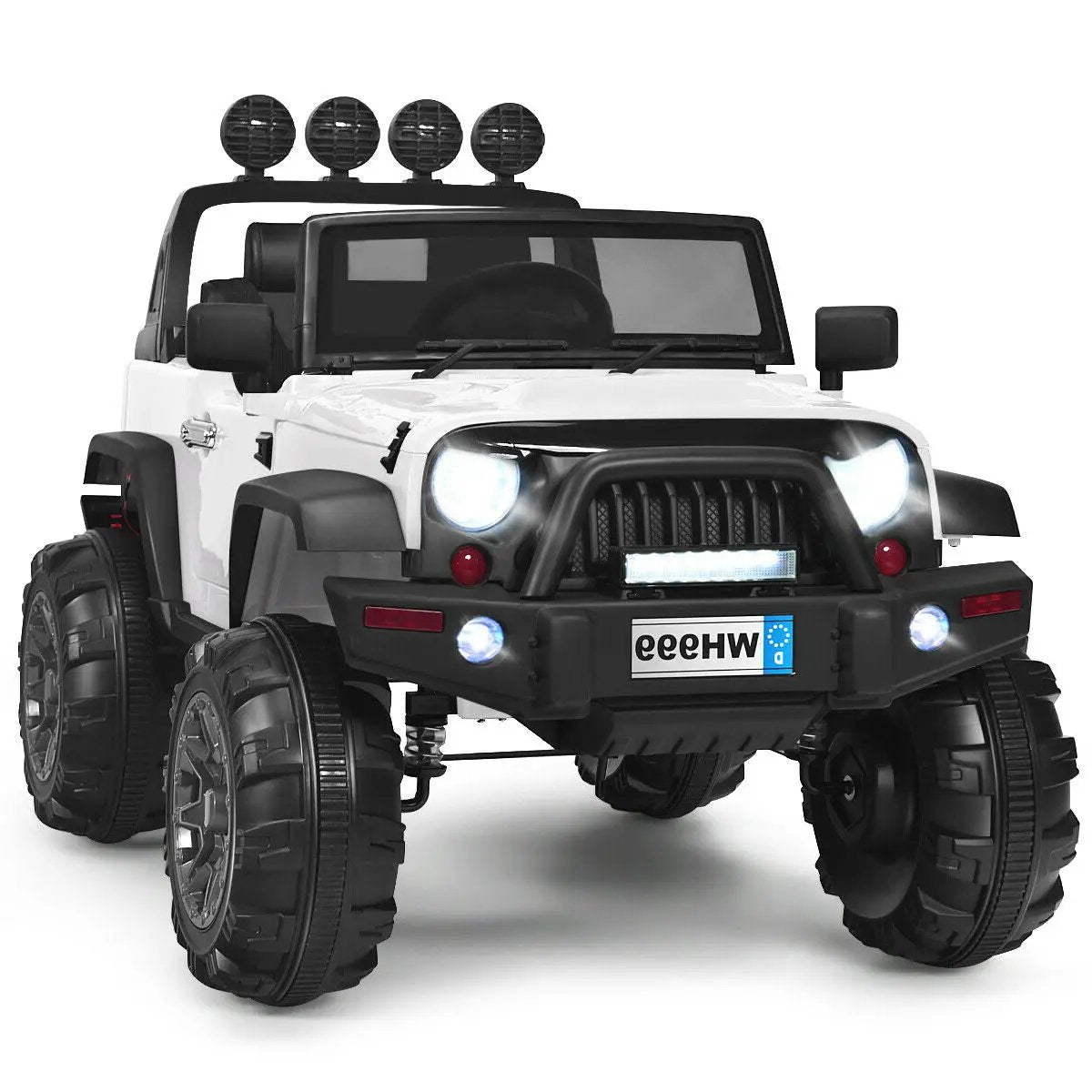 12V Kids Ride On Truck with Remote Control and Double Magnetic Door-Black - Tampa Home & Garden Store