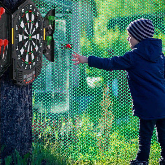 Electronic Dartboard Set with LCD Display by DirectDeals, dartboard with dart racks on Tampa Home & Garden Store