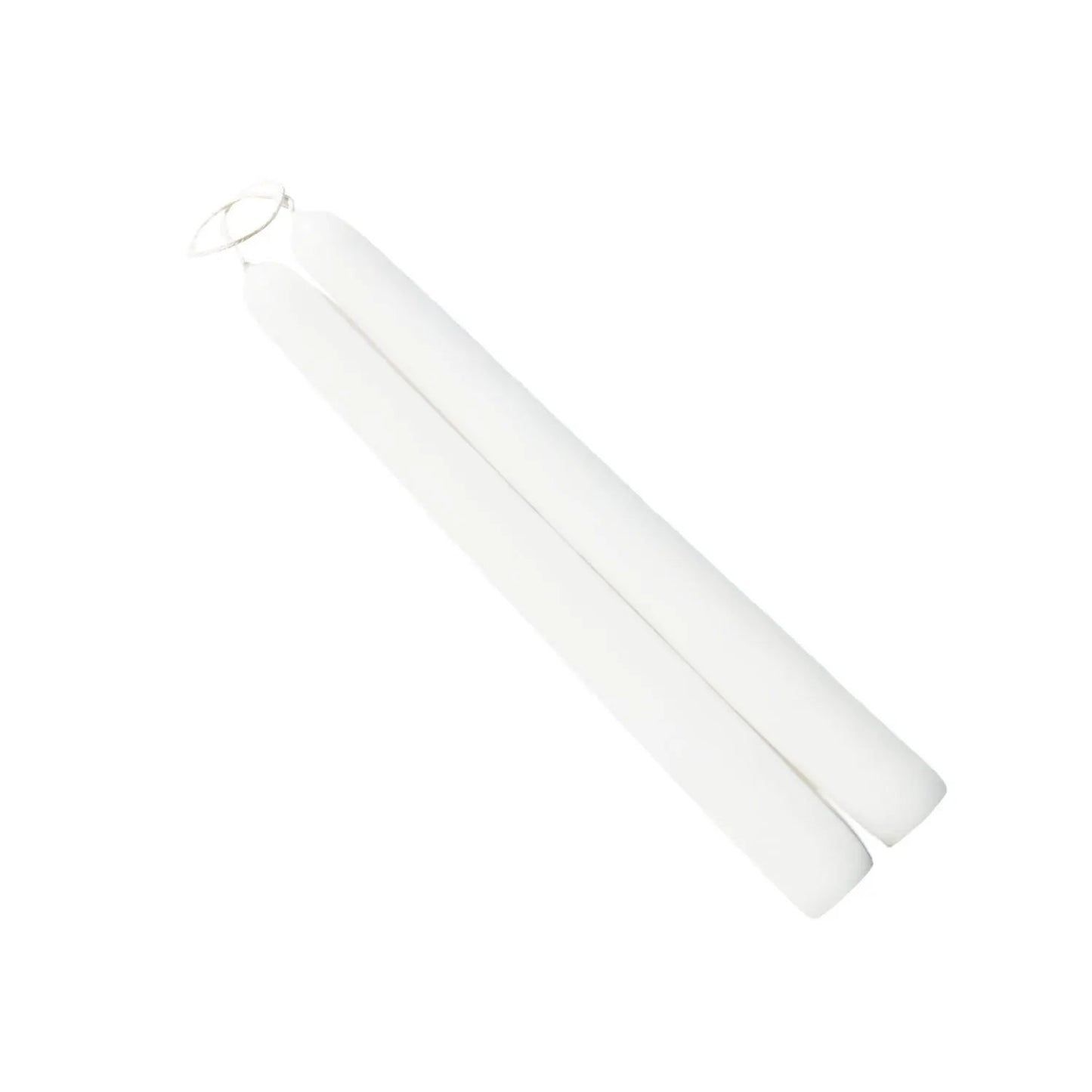 Mole Hollow Taper Pair Stark White Candles, two-piece set by The Country Christmas Loft on Tampa Home & Garden Store