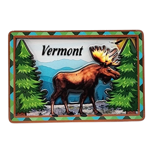 Glossy Layered Magnet - Vermont Moose - Tampa Home & Garden Store