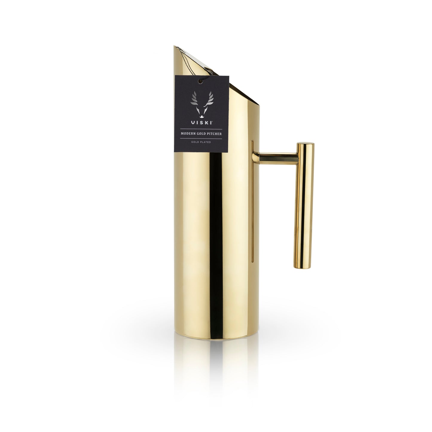 Modern Stainless Steel Pitcher With a Gold Tone