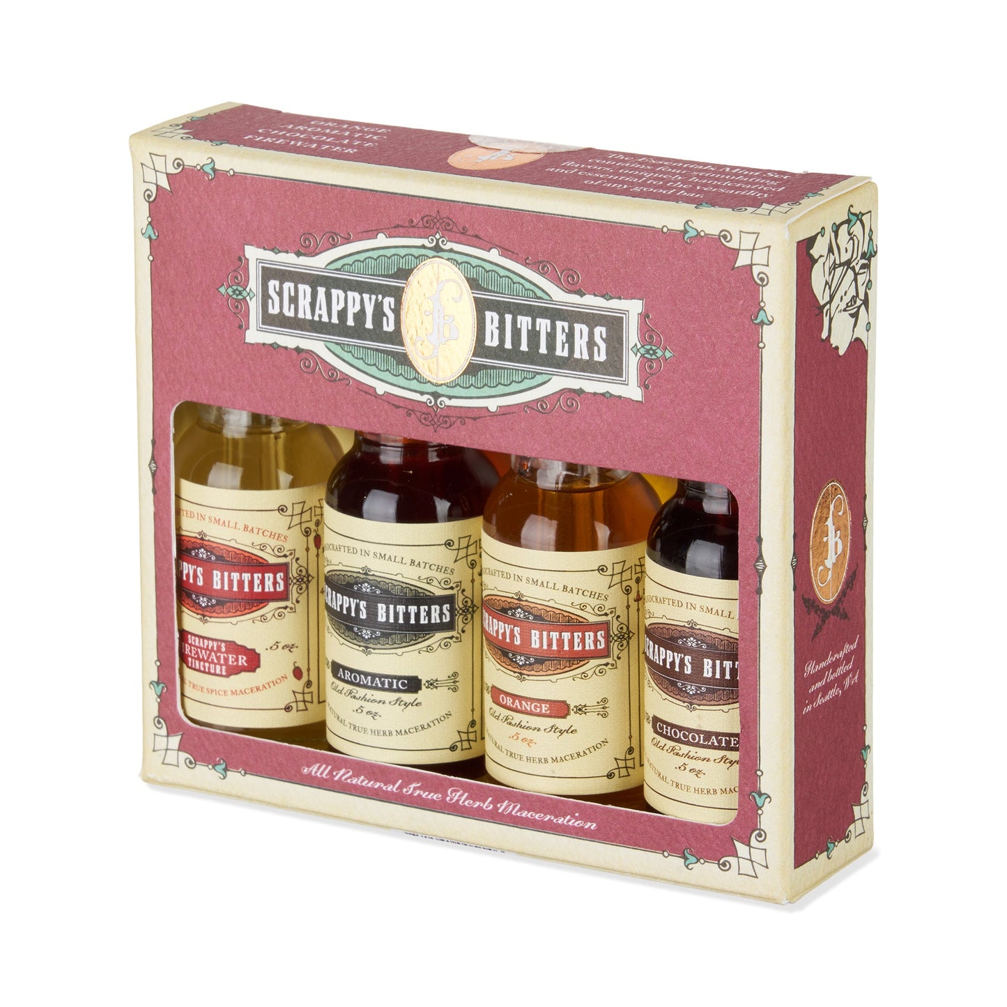 Scrappy's Bitters Mini Set and Four Flavors