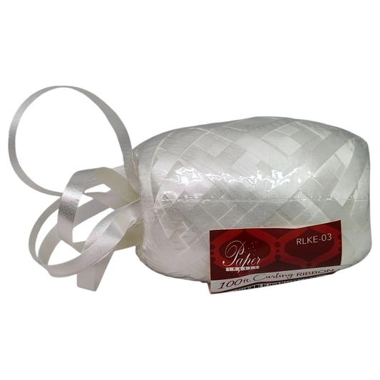 Egg Shaped Curling Ribbon Gift Wrap silver metallic, 100 ft on Tampa Home & Garden Store