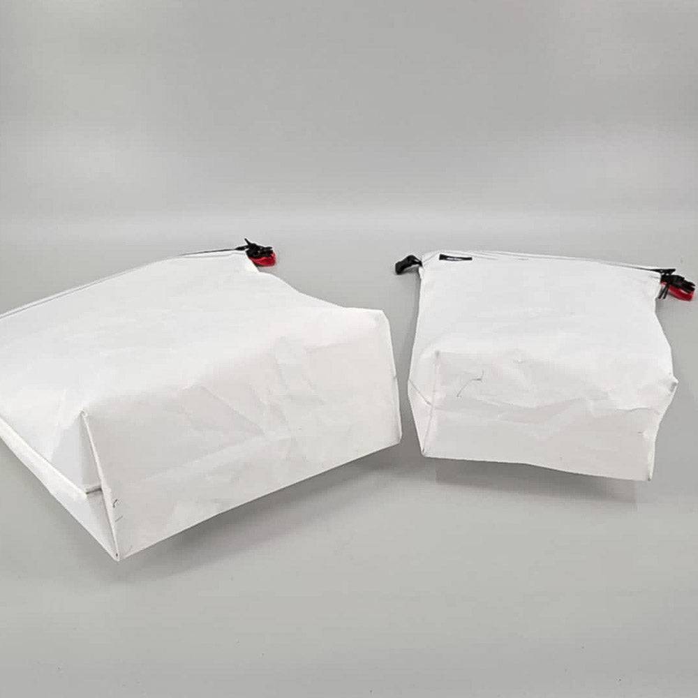 Two Ultralight Zipper Food Bags, white D50T fabric bear bags by Hilltop Packs LLC camping gear on Tampa Home & Garden Store