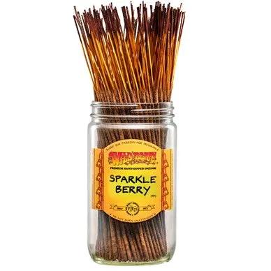Incense 10-stick bundle Sparkle Berry in glass jar with orange label The Country Christmas Loft on Tampa Home & Garden Store