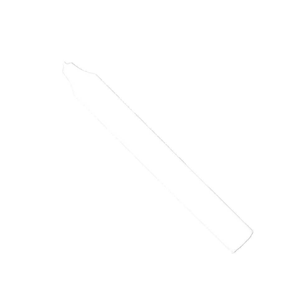 Vela cónica rústica para cena - 18 cm, color blanco