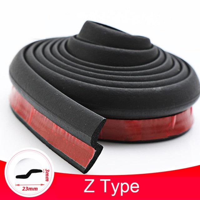 Stevvex Z Type car weather seal strip, black rubber with red adhesive backing on Tampa Home & Garden Store