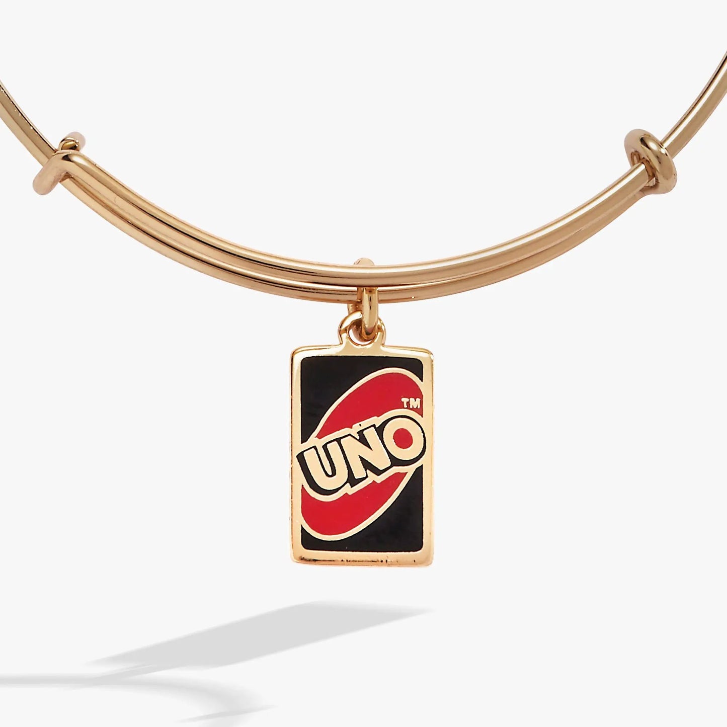 Uno Charm Bangle with Card Charm and Gold Tone