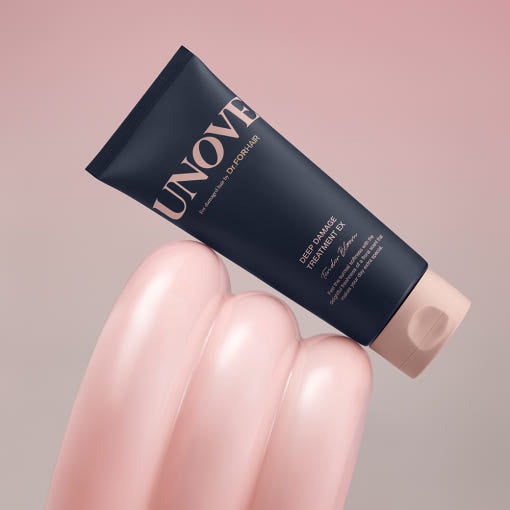UNOVE Deep Damage Treatment EX hair treatment tube navy with beige cap Seoulia on Tampa Home & Garden Store