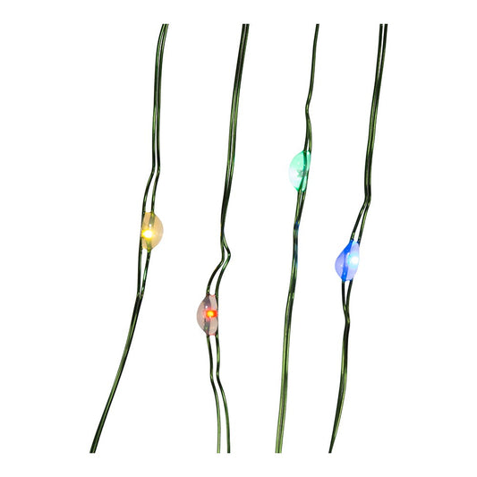 Guirlande lumineuse féérique à LED multicolores de 3 m (10 pi) fonctionnant sur piles, composée de 25 lumières et d'un fil vert