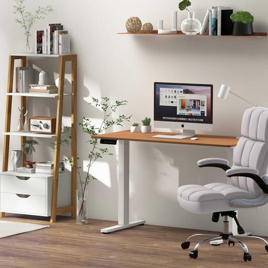 Compact Standing Desk and Executive Chair Set with Memory Heights - Tampa Home & Garden Store