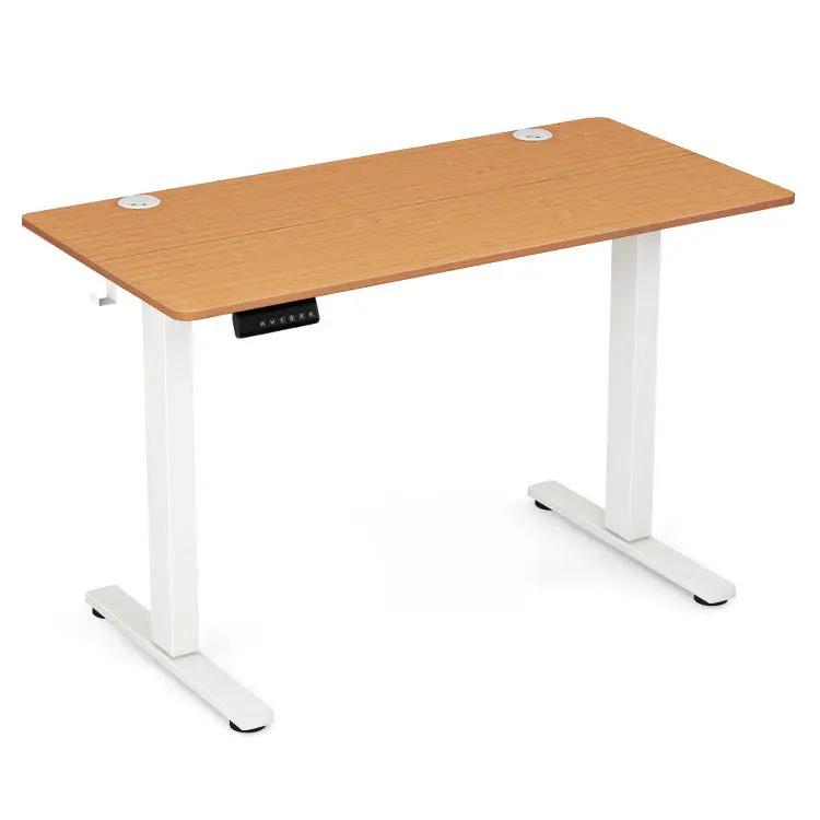 Compact standing desk with three memory-height settings, oak top, white frame DirectDeals on Tampa Home & Garden Store
