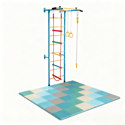 5-in-1 Swedish Ladder with Folding Baby Play Mat for Solid Wall - Tampa Home & Garden Store