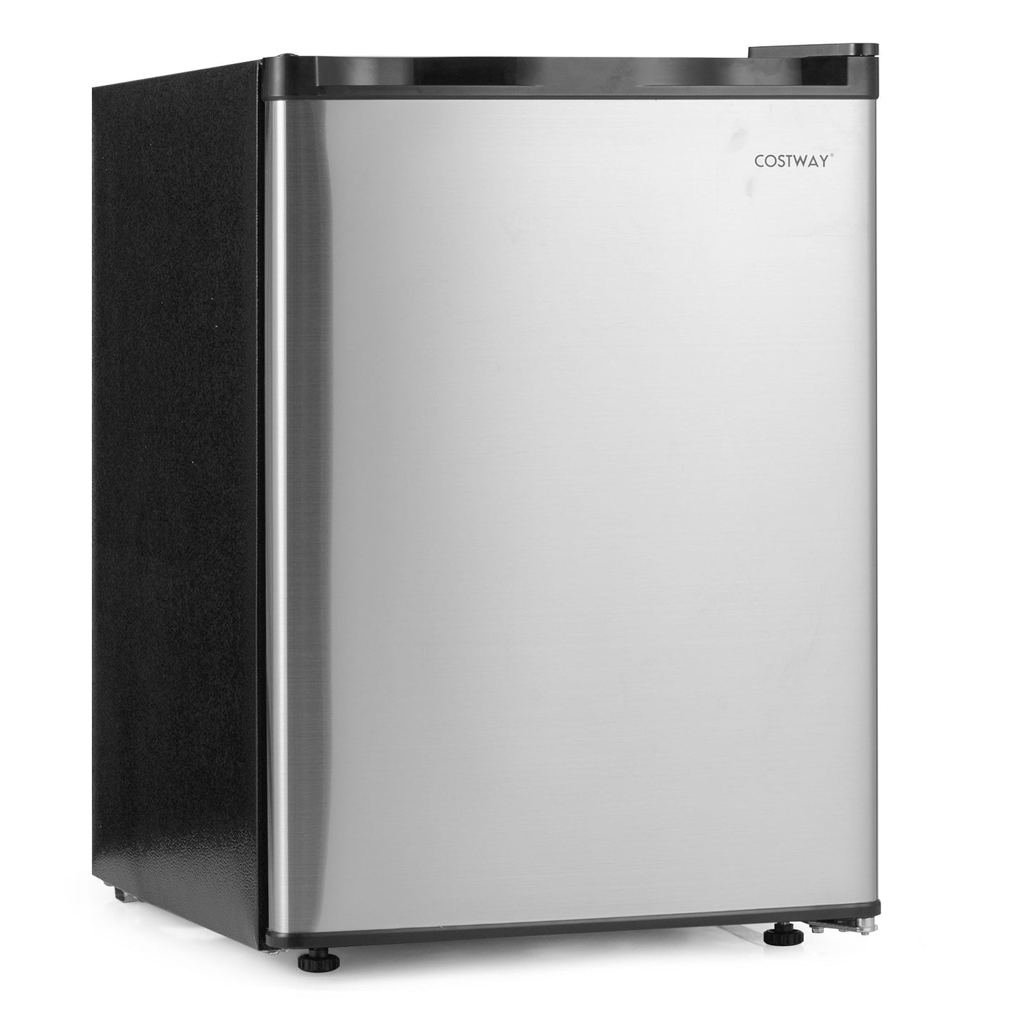2.1 cu ft compact fridge with stainless steel door, black cabinet, reversible door, COSTWAY on Tampa Home & Garden Store
