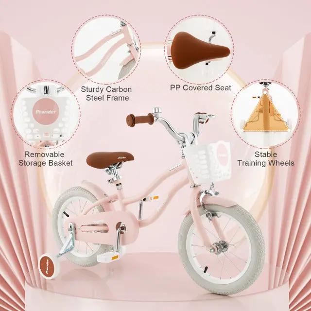 12 Inch Kids Bike Pink with Helmet DirectDeals carbon steel frame on Tampa Home & Garden Store