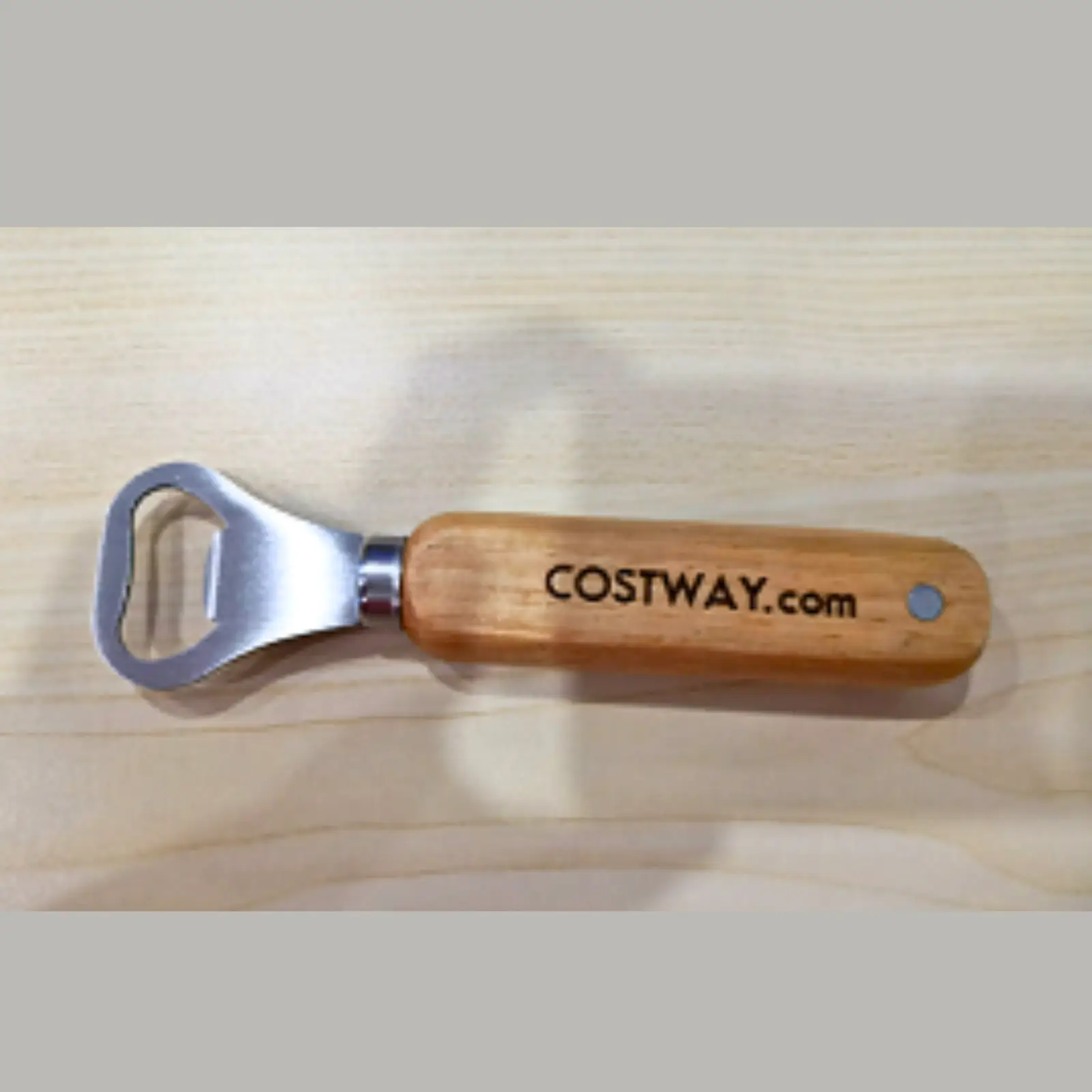 Magnetic bottle opener with rubberwood handle COSTWAY on Tampa Home & Garden Store