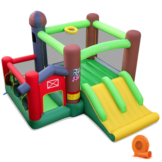 Kids Castle Slide Bouncer with 750W Blower and Dual Slides - Tampa Home & Garden Store