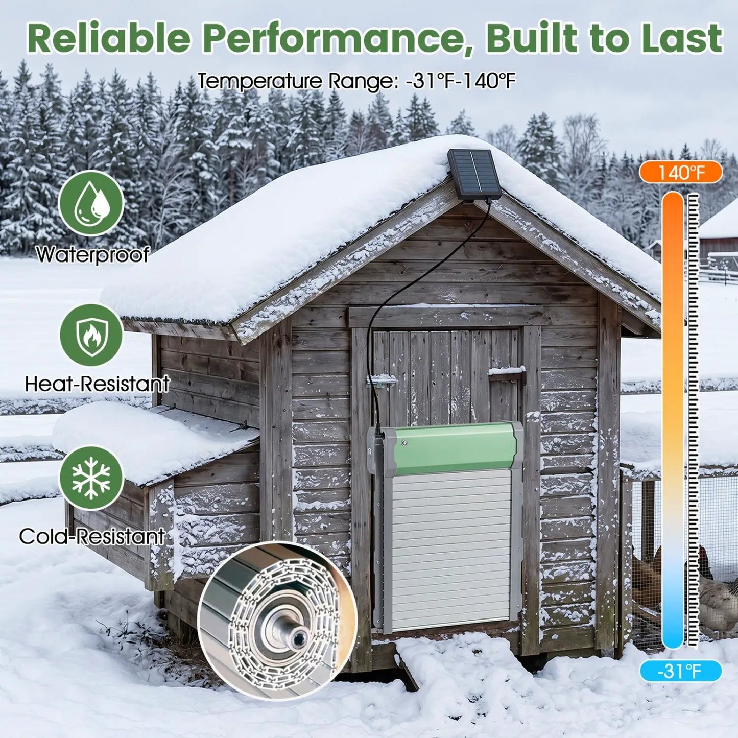 Chicken Coop Door with Remote and Light Sensor