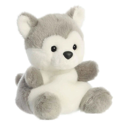 Busky Husky Palm Pal Plush Toy 5in, gray and white soft plush on Tampa Home & Garden Store