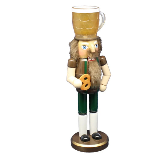 Oktoberfest Beer and Pretzel Nutcracker Bavarian-style with beer mug hat 1-piece on Tampa Home & Garden Store