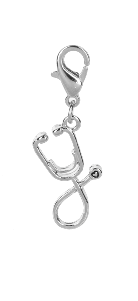 Stethoscope charm Nursing Is a Work of Heart, silver by The Country Christmas Loft on Tampa Home & Garden Store