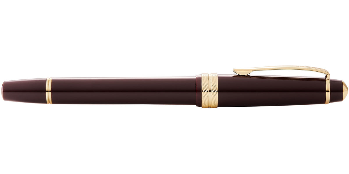 Bailey Light Polished Burgundy Resin Fountain Pen with gold-tone trim by A.T. Cross on Tampa Home & Garden Store