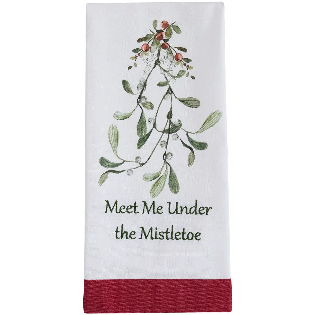 Meet Me Under The Mistletoe Dishtowel - Tampa Home & Garden Store