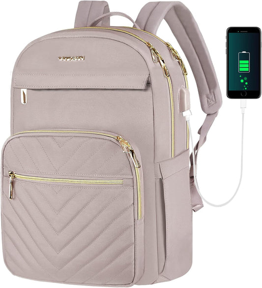 Waterproof Laptop Backpack 15.6 Inch with USB Charging Port Travel Bag - Tampa Home & Garden Store