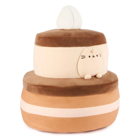 Pusheen Sweets Chocolate Cake Squisheen plush with beige body, brown icing and white topper on Tampa Home & Garden Store