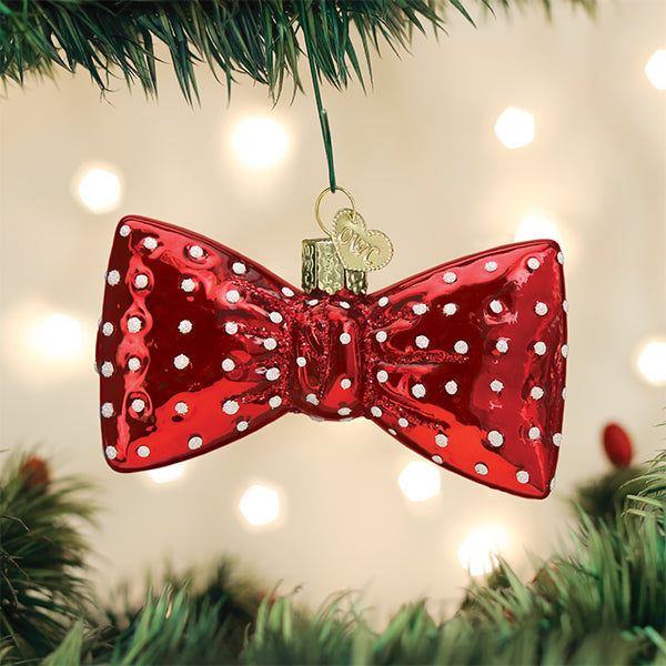 Ornement nœud papillon de Noël du vieux monde