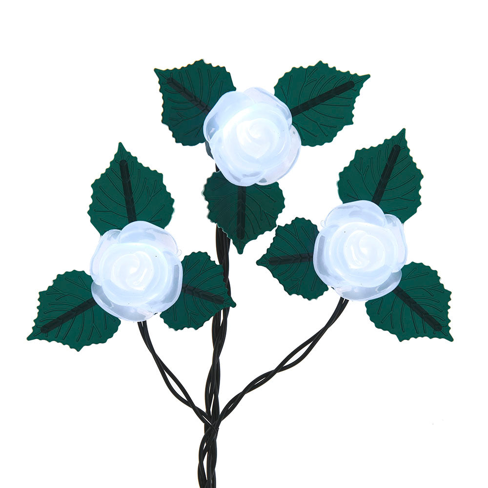 Juego de luces LED de 10 luces en color blanco frío con efecto rosa esmerilado