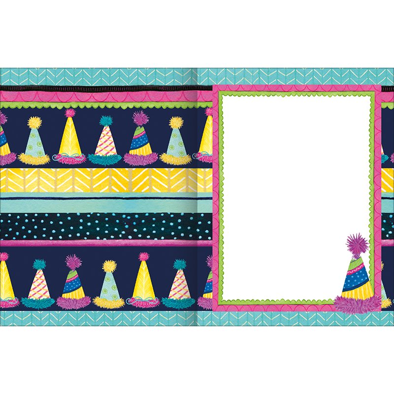 Time To Celebrate Boxed Notes Gift Set 12 blank cards with party hats on navy background on Tampa Home & Garden Store