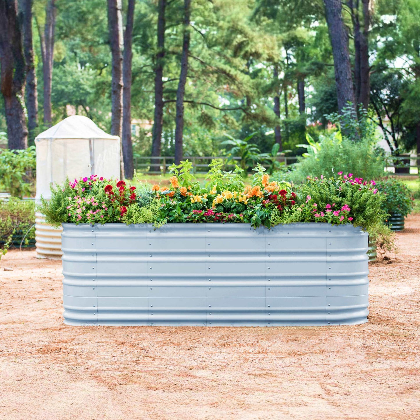 32" Tall 9 In 1 Large Novel Modular Metal Raised Garden Bed Kit